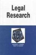 Tapa de Legal research in a nutshell