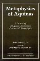 Tapa de Metaphysics of Aquinas