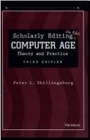 Tapa de Scholarly editing in the computer age