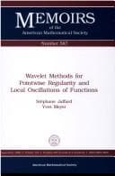 Tapa de Wavelet methods for pointwise regularity and local oscillations of functions