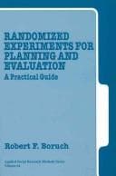 Tapa de Randomized experiments for planning and evaluation