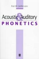 Tapa de Acoustic and auditory phonetics