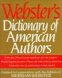Tapa de Webster's dictionary of American authors