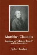 Tapa de Matthias Claudius