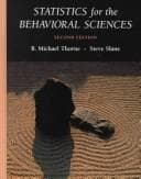 Tapa de Statistics for the behavioral sciences