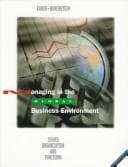 Tapa de Managing in the global business environment