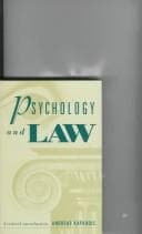 Tapa de Psychology and law