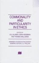 Tapa de Commonality and particularity in ethics