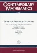 Tapa de Extremal Riemann surfaces