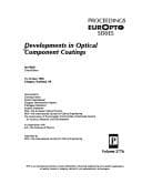 Tapa de Developments in Optical Component Coatings