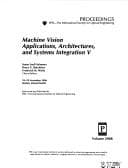 Tapa de Machine vision applications, architectures, and systems integration V