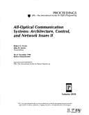 Tapa de All-optical communication systems: architecture, control, and network issues II