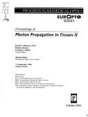 Tapa de Proceedings of photon propagation in tissues II