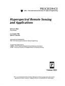 Tapa de Hyperspectral remote sensing and applications