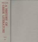 Tapa de A history of Greek literature
