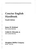 Tapa de Concise English handbook