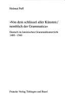 Tapa de Von dem Schlüssel aller Künsten, nemblich der Grammatica