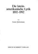 Tapa de Die lateinamerikanische Lyrik, 1892-1992