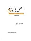 Tapa de Paragraphs & essays