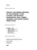 Tapa de Geology and mineral resources of the Blandburg, Tipton, Altoona, and Bellwood quadrangles, Blair, Cambria, Clearfield, and Centre Counties, Pennsylvania