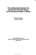Tapa de The relationship between the formal and informal sectors of the financial market in Ghana