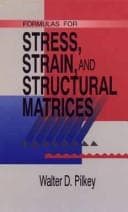Tapa de Formulas for stress, strain, and structural matrices