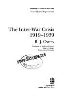 Tapa de The inter-war crisis 1919-1939