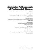 Tapa de Molecular pathogenesis of periodontaldisease