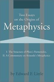 Tapa de Two Essays on the Origins of Metaphysics