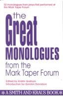 Tapa de The Great monologues from the Mark Taper Forum