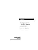Tapa de Policymakers' views of student assessment