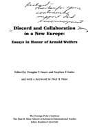 Tapa de Discord and collaboration in a new Europe