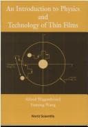 Tapa de An introduction to physics and technology of thin films