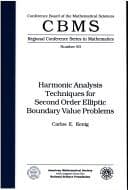 Tapa de Harmonic analysis techniques for second order elliptic boundary value problems