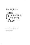 Tapa de The pleasure of the play