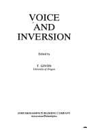 Tapa de Voice and inversion