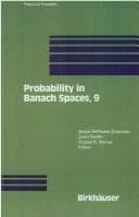 Tapa de Probability in Banach spaces, 9