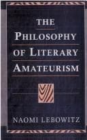 Tapa de The philosophy of literary amateurism