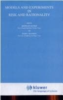 Tapa de Models and experiments in risk and rationality