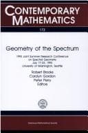 Tapa de Geometry of the spectrum