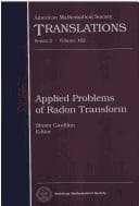 Tapa de Applied problems of radon transform