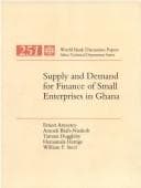Tapa de Supply and demand for finance of small enterprises in Ghana