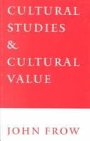 Tapa de Cultural studies and cultural value