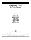 Tapa de Research and theory in family science