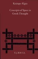 Tapa de Concepts of space in Greek thought