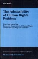 Tapa de The admissibility of human rights petitions