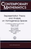 Tapa de Representation theory and analysis on homogeneous spaces