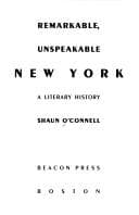 Tapa de Remarkable, unspeakable New York