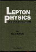 Tapa de Lepton physics at CERN and Frascati