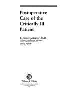 Tapa de Postoperative care of the critically ill patient